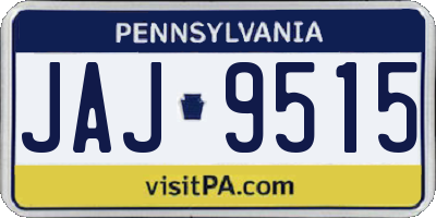 PA license plate JAJ9515