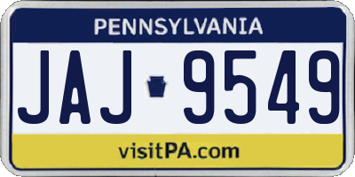 PA license plate JAJ9549