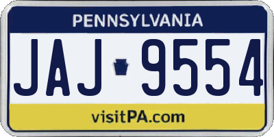 PA license plate JAJ9554