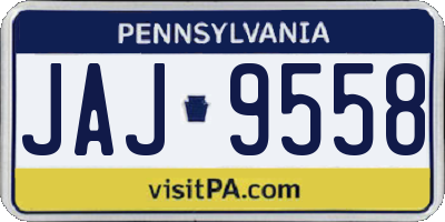 PA license plate JAJ9558