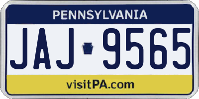 PA license plate JAJ9565