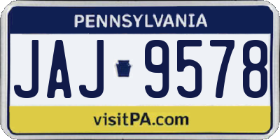 PA license plate JAJ9578