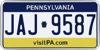 PA license plate JAJ9587