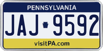PA license plate JAJ9592