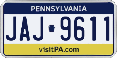 PA license plate JAJ9611