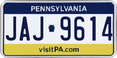 PA license plate JAJ9614