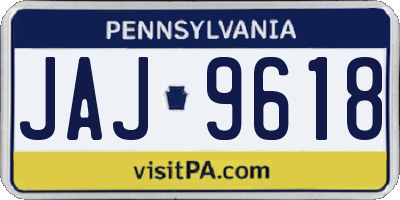 PA license plate JAJ9618