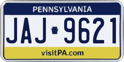 PA license plate JAJ9621