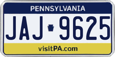PA license plate JAJ9625