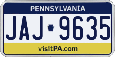 PA license plate JAJ9635