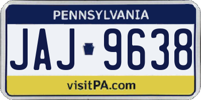 PA license plate JAJ9638