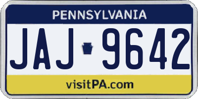 PA license plate JAJ9642