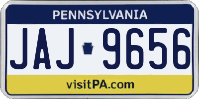 PA license plate JAJ9656