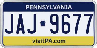 PA license plate JAJ9677
