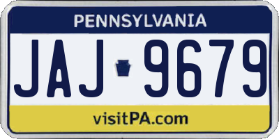 PA license plate JAJ9679