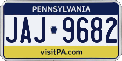 PA license plate JAJ9682