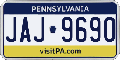 PA license plate JAJ9690