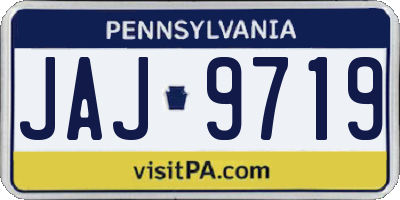 PA license plate JAJ9719