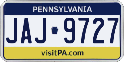 PA license plate JAJ9727