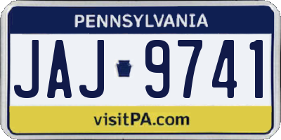 PA license plate JAJ9741