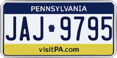 PA license plate JAJ9795