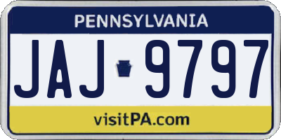 PA license plate JAJ9797