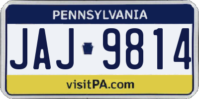 PA license plate JAJ9814