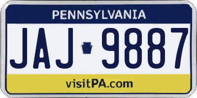 PA license plate JAJ9887