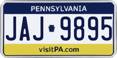 PA license plate JAJ9895