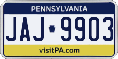 PA license plate JAJ9903
