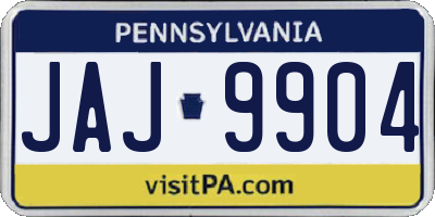 PA license plate JAJ9904