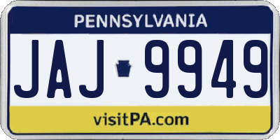 PA license plate JAJ9949