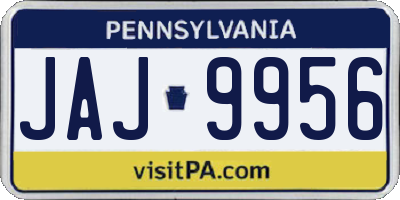 PA license plate JAJ9956
