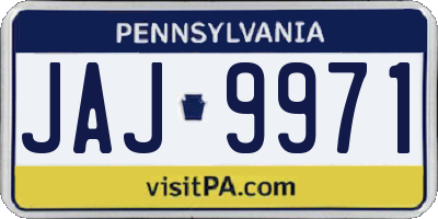 PA license plate JAJ9971