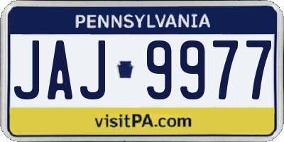 PA license plate JAJ9977