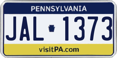 PA license plate JAL1373