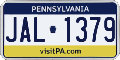 PA license plate JAL1379