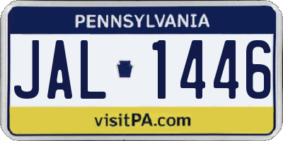 PA license plate JAL1446