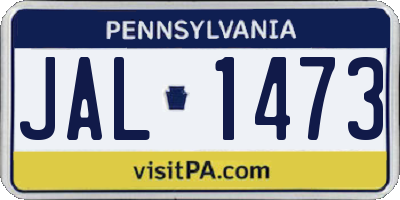 PA license plate JAL1473