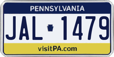 PA license plate JAL1479