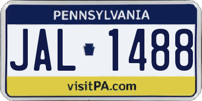 PA license plate JAL1488