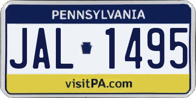 PA license plate JAL1495