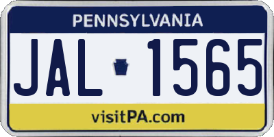 PA license plate JAL1565