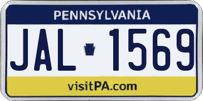 PA license plate JAL1569