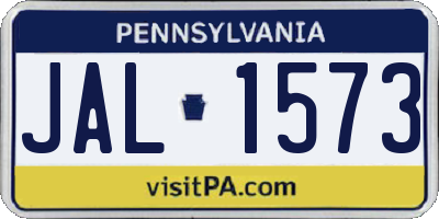 PA license plate JAL1573