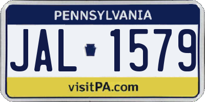 PA license plate JAL1579