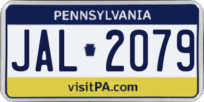 PA license plate JAL2079