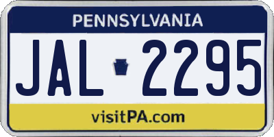 PA license plate JAL2295