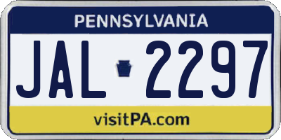 PA license plate JAL2297