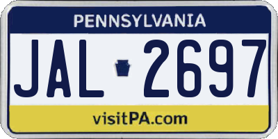 PA license plate JAL2697